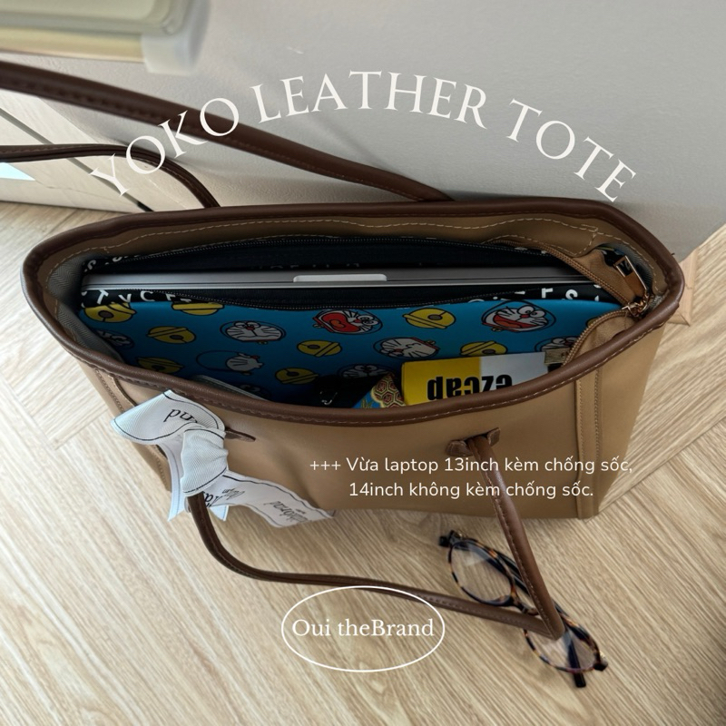[ Tặng Kèm Charm ] Yoko ようこ Leather Tote - Túi Tote Da Đơn Giản Gọn Nhẹ YOKO ( Ouithebrand ) | BigBuy360 - bigbuy360.vn
