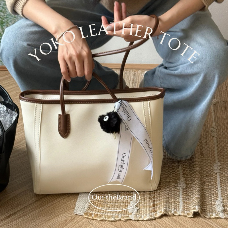 [ Tặng Kèm Charm ] Yoko ようこ Leather Tote - Túi Tote Da Đơn Giản Gọn Nhẹ YOKO ( Ouithebrand ) | BigBuy360 - bigbuy360.vn