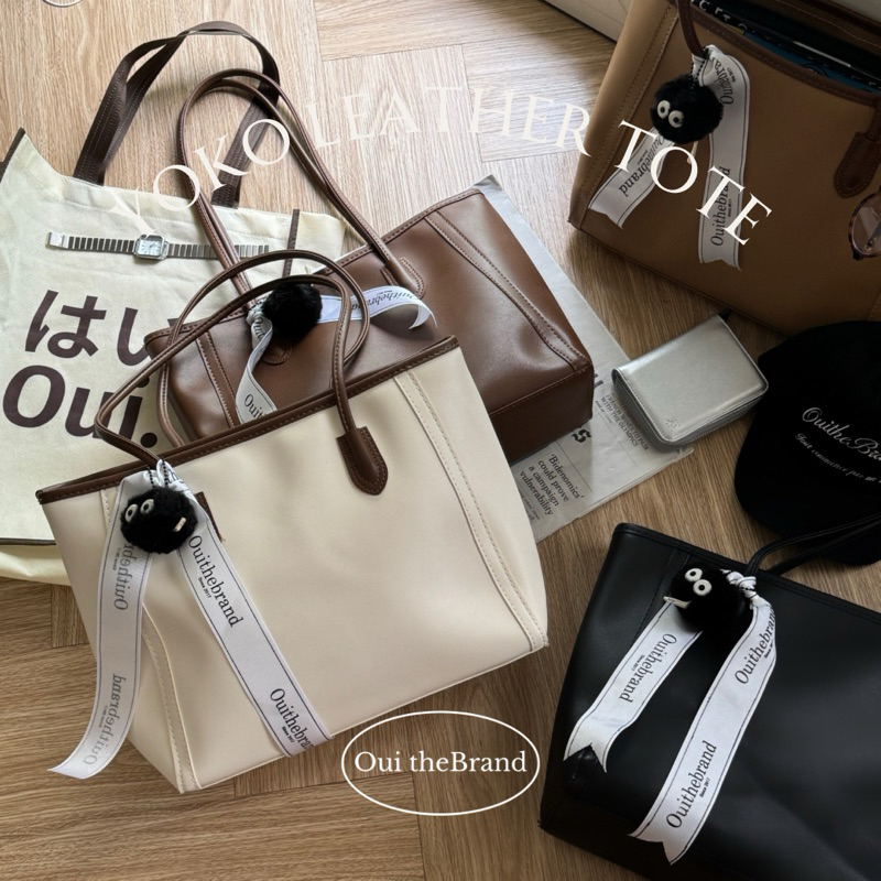 [ Tặng Kèm Charm ] Yoko ようこ Leather Tote - Túi Tote Da Đơn Giản Gọn Nhẹ YOKO ( Ouithebrand ) | BigBuy360 - bigbuy360.vn