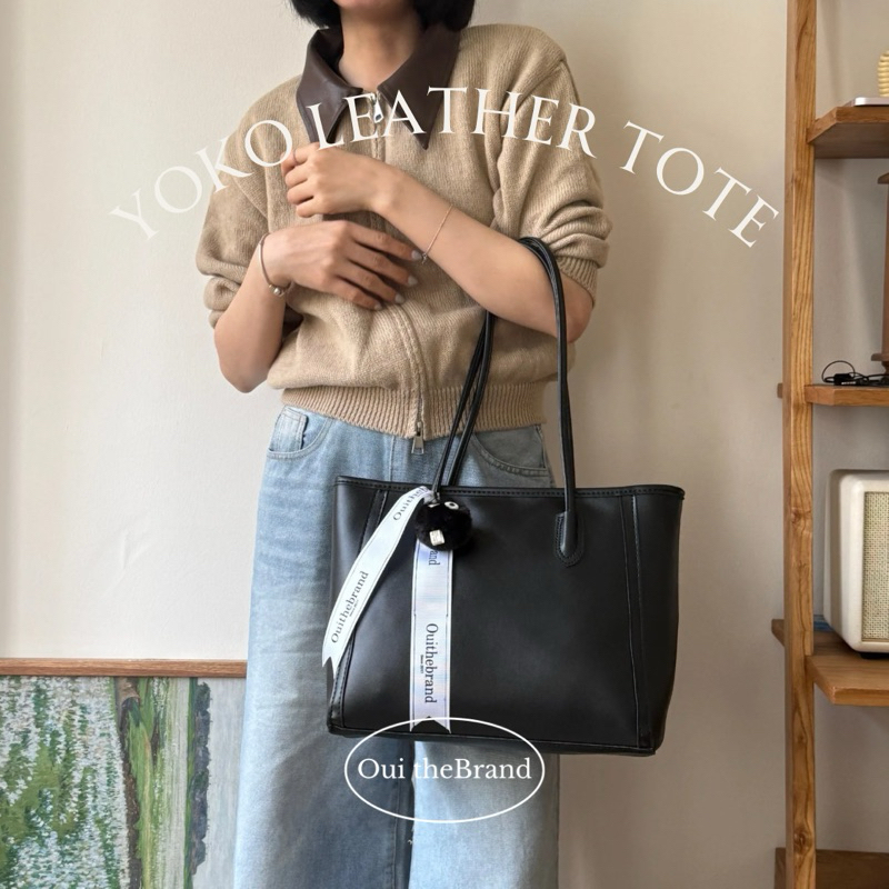 [ Tặng Kèm Charm ] Yoko ようこ Leather Tote - Túi Tote Da Đơn Giản Gọn Nhẹ YOKO ( Ouithebrand ) | BigBuy360 - bigbuy360.vn
