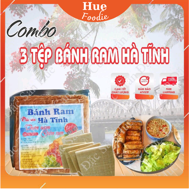 Bánh ram Hà Tĩnh, tệp ram Hà Tĩnh, vỏ ram cuốn ngon hảo hạng, hút chân không, giòn lâu, dễ cuốn 90-1