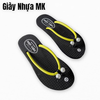 Dép kẹp nữ quai màu đính hạt châu cực xinh siêu nhẹ siêu êm đi biển - DL173