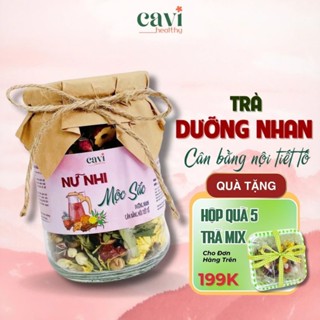 Trà Dưỡng Nhan, Cân Bằng Nội Tiết Tố, Giảm Mụn, Trà Nữ Nhi Mộc Sắc Lọ 100g