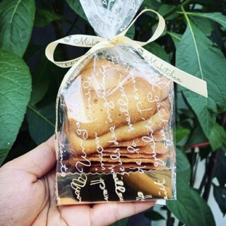 Set 100 Túi Cookie Chữ Trắng Kèm Đế Vàng