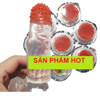  Bao cao su gai nổi rỗng mềm phần đầu gai chôm chôm mềm - gai chôm chôm trên đầu - dùng tăng khoái cảm 