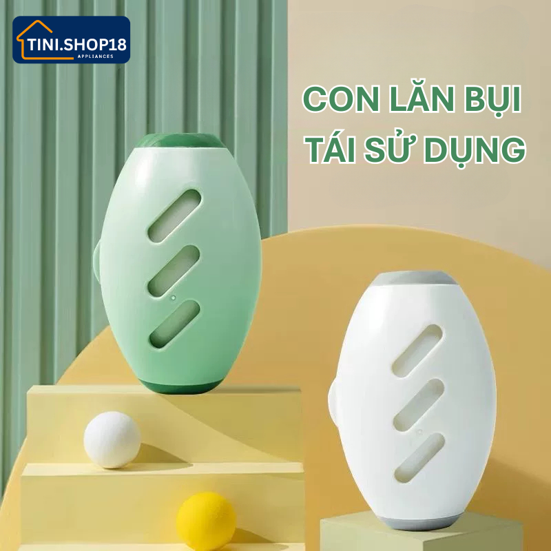 Con Lăn Lau Bụi Tái Sử Dụng Loại Bỏ Lông, Lau Bụi Quần Áo, Gas Giường Sofa,Nhỏ Gọn Tiện Lợi