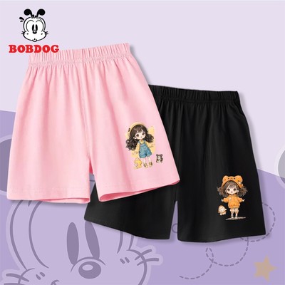 Quần đùi bé gái BOBDOG chất cotton cạp chun co giãn quần short bé gái in hình CÔ GÁI cute cho bé
