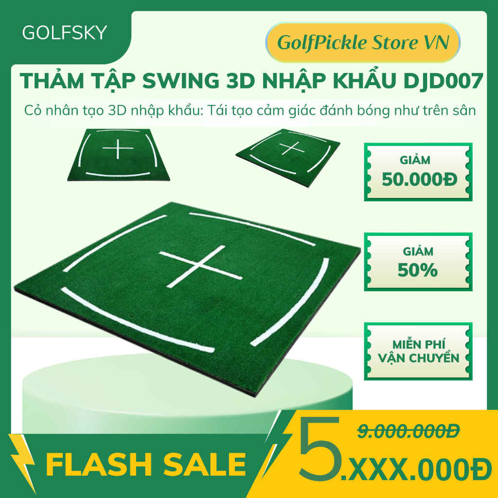 THẢM TẬP SWING 3D - PGM TEACHING MAT DJD007 - Công nghệ 3D, Độ bền 10 năm