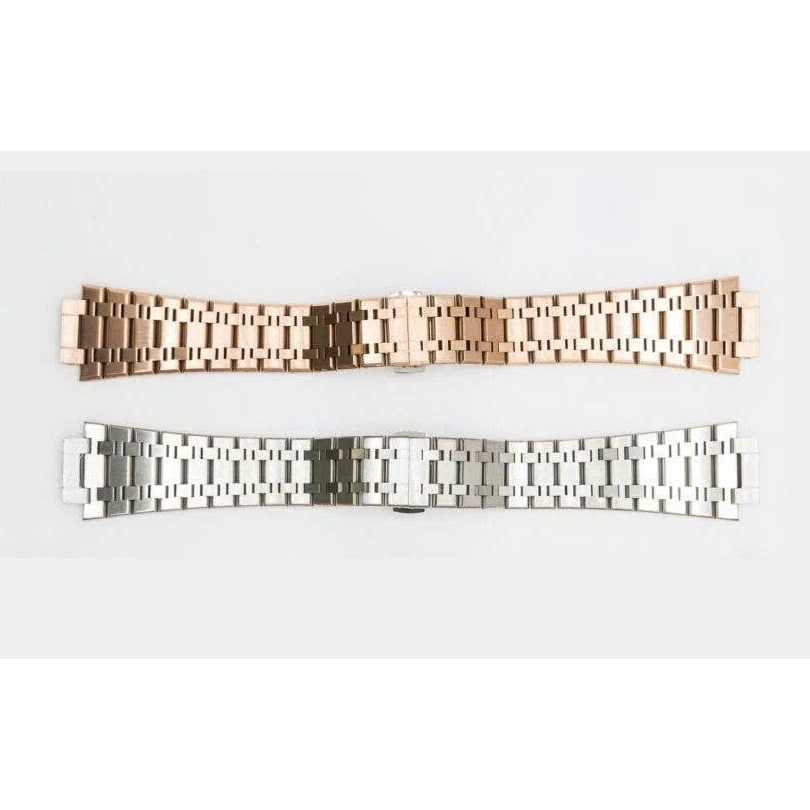 Dây thép đồng hồ nam I&W Carnival 735G - 751G - 721G - 711G ...- Màu trắng - Vàng( phụ kiện lắp cả c