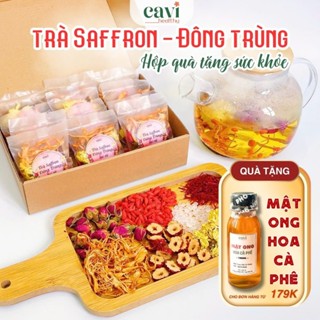 Set 30 Gói Trà Saffron Đông Trùng Lục Vị, Giúp Đẹp Da, Dưỡng Nhan Quà Tặng Người Thân, Bạn Bè Và Người Yêu