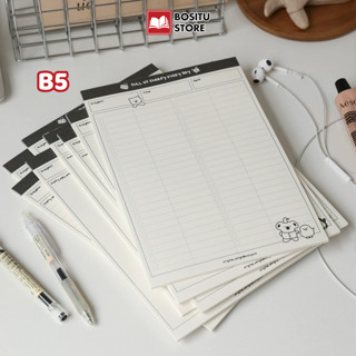 Tập Giấy Ghi Chú Lên Kế Hoạch Planner Hàng Ngày B5, Lịch Trình - Giấy Note Kế Hoạch Ghi Từ Mới, Bảng To Do List