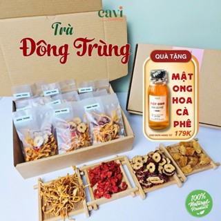 Hộp 12 Gói Trà Đông Trùng Tứ Vị, Giúp Ngủ Ngon, Tăng Cường Sinh Lý, Dễ Ngủ, Quà Tặng Người Thân, Bạn Bè Và Người Yêu