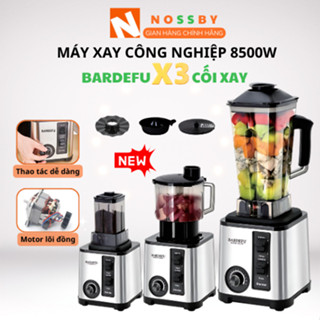Máy Xay Sinh Tố Công Nghiệp BARDEFU 3 Cối Xay, Máy Xay Đa Năng, Xay Thịt, Xay Hạt Siêu Khỏe X558
