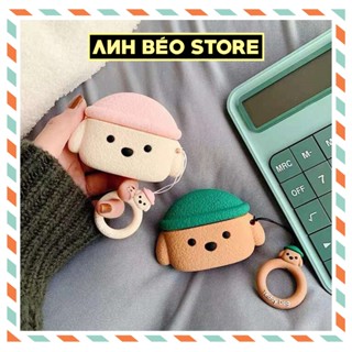 Vỏ Ốp Airpod 2 3 Pro Pro 2 CÚN CON CUTE, Ốp Bảo vệ tai nghe không dây, Case Airpods Silicon cao cấp
