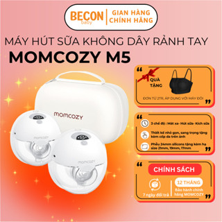Máy hút sữa không dây Momcozy M5 shop BECON 3 chế độ, lực hút mạnh, không đau ti, Tặng cốp đựng máy