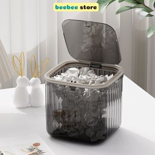  Thùng Rác Mini Để Bàn Văn Phòng Thùng Đựng Rác Mini Kiểu Dáng Vân Sọc Hiện Đại TR050 