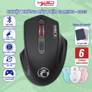 Chuột gaming không dây bluetooth sạc pin HXSJ G800 cho game thủ chơi game chuyên nghiệp kết nối Wireless 2.4G, kèm lót