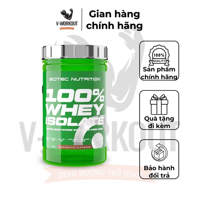 Whey Protein | WHEY PROTEIN ISOLATE 700G - Whey protein tăng cơ tinh kiết, không nóng trong | SCTEC 