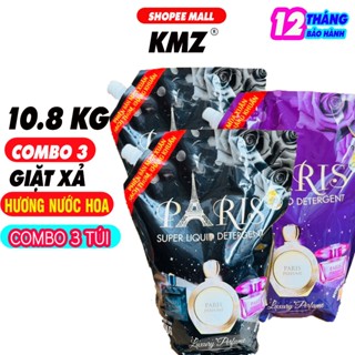 [VỪA MỞ BÁN] COMBO 3 TÚI Nước Giặt Paris hương nước hoa loại túi 3.6L