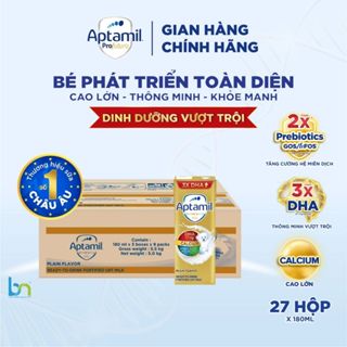 [DATE 17.6] THÙNG SỮA CÔNG THỨC PHA SẴN 27 HỘP APTAMIL SUPER GOLD KID 180ML GIÚP BÉ PHÁT TRIỂN TOÀN DIỆN