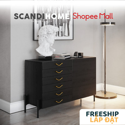 WILLI, Tủ kệ để đồ, kệ kệ để đồ DRA_282, 116x40x72cm, kệ gỗ tủ gỗ Scandi Home