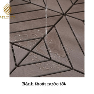  Combo 20 tấm lót sàn nhựa nan chéo tấm lót sàn giả gỗ lót sàn ban công nhà tắm decor sân vườn HVNXK kt 30x30x1.8cm 