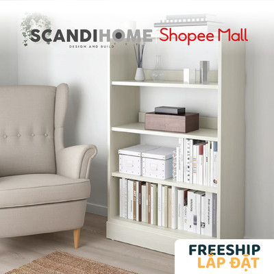 BODO, Kệ kệ để đồ 4 tầng có đế SHE_036, 81x35x134cm, kệ gỗ Scandi Home