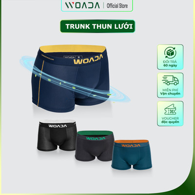 [COMBO 3] Quần Lót Nam Dáng Trunk Chất Liệu Thun Lưới Thương Hiệu WOADA LK118