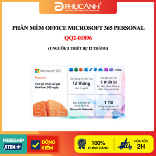 PHẦN MỀM OFFICE MICROSOFT 365 PERSONAL EP2-32409 (1 NGƯỜI/ 5 THIẾT BỊ/ 12 THÁNG)