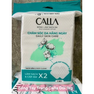  Bông tẩy trang làm sạch da Calla Bông Bạch Tuyết Sạch Sâu 1Kg 