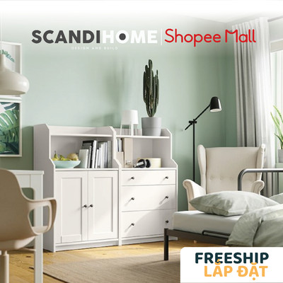 BAHIA, Kệ tủ đựng đồ dùng tích hợp STO_042, 140x46x116cm, kệ gỗ tủ gỗ Scandi Home