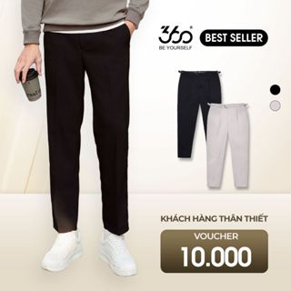Quần âu sidetab nam cạp cao dáng crop 360 Boutique quần âu nam trẻ trung - QATOL010