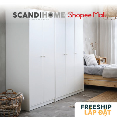 BLAZER, Tủ quần áo 3 cửa mở WAR_003, 117x55x176cm, tủ đựng quần áo Scandi Home