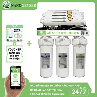  Máy lọc nước ion kiềm Nano Geyser RO HYDROGEN 8 Cấp Bổ sung Hydrogen và khoáng chất tự nhiên 