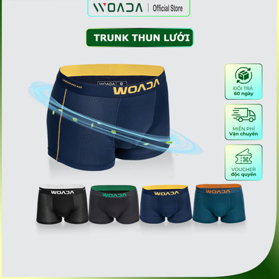 Quần Lót Nam Dáng Trunk Thể Thao Chất Liệu Thun Lưới 4 Chiều Thương Hiệu WOADA LK118