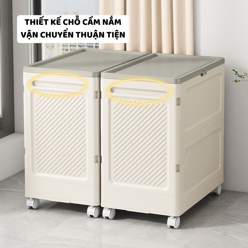 Hộp Đựng Quần Áo Gấp Gọn ENODA HOME, Thùng Đựng Quần Áo Cho Gia Đình Có Bánh Xe, Kín Đáo Chống Bụi Bẩn Q043 | BigBuy360 - bigbuy360.vn