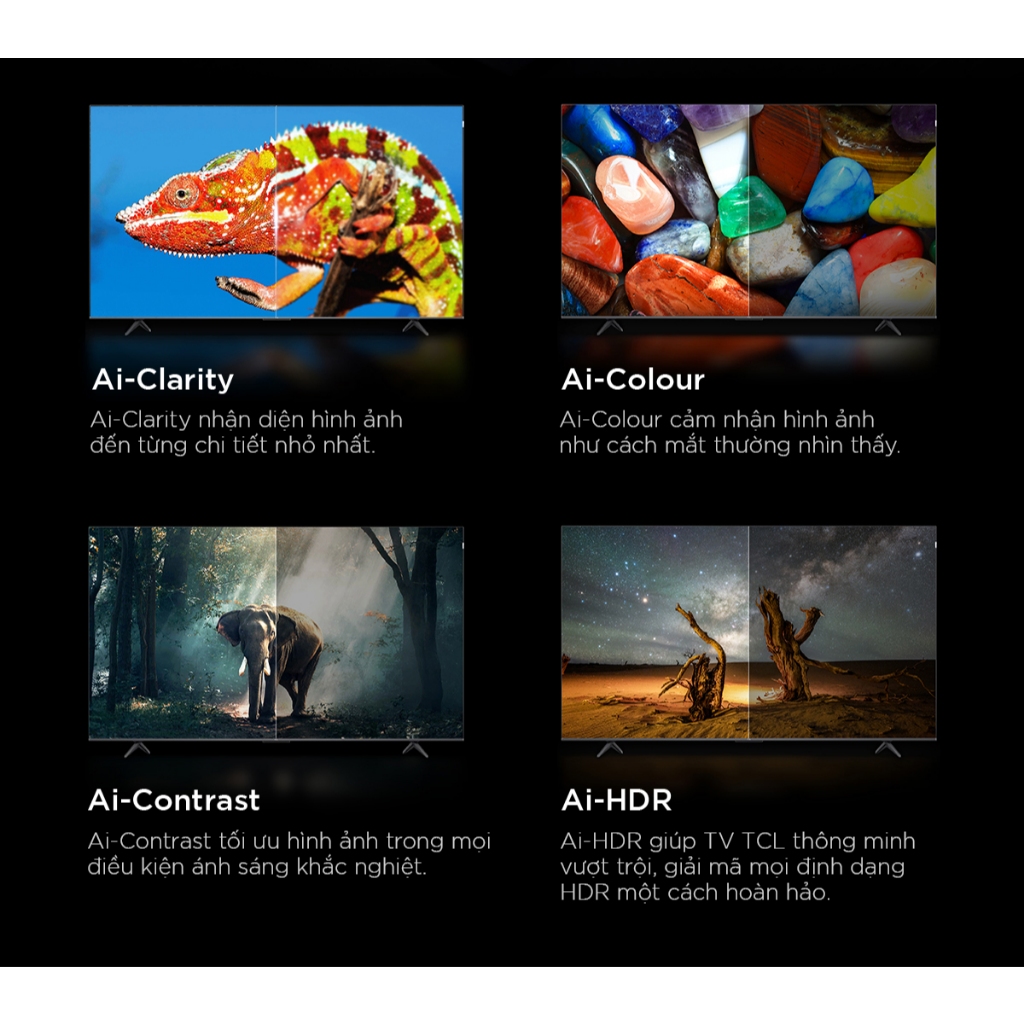 【QLED 4K】65inch, 4K Google TV TCL 65T6C, HDR10+, Tần số quét 120Hz, Dolby Atmos, Lắp đặt 0Đ HN HCM | BigBuy360 - bigbuy360.vn