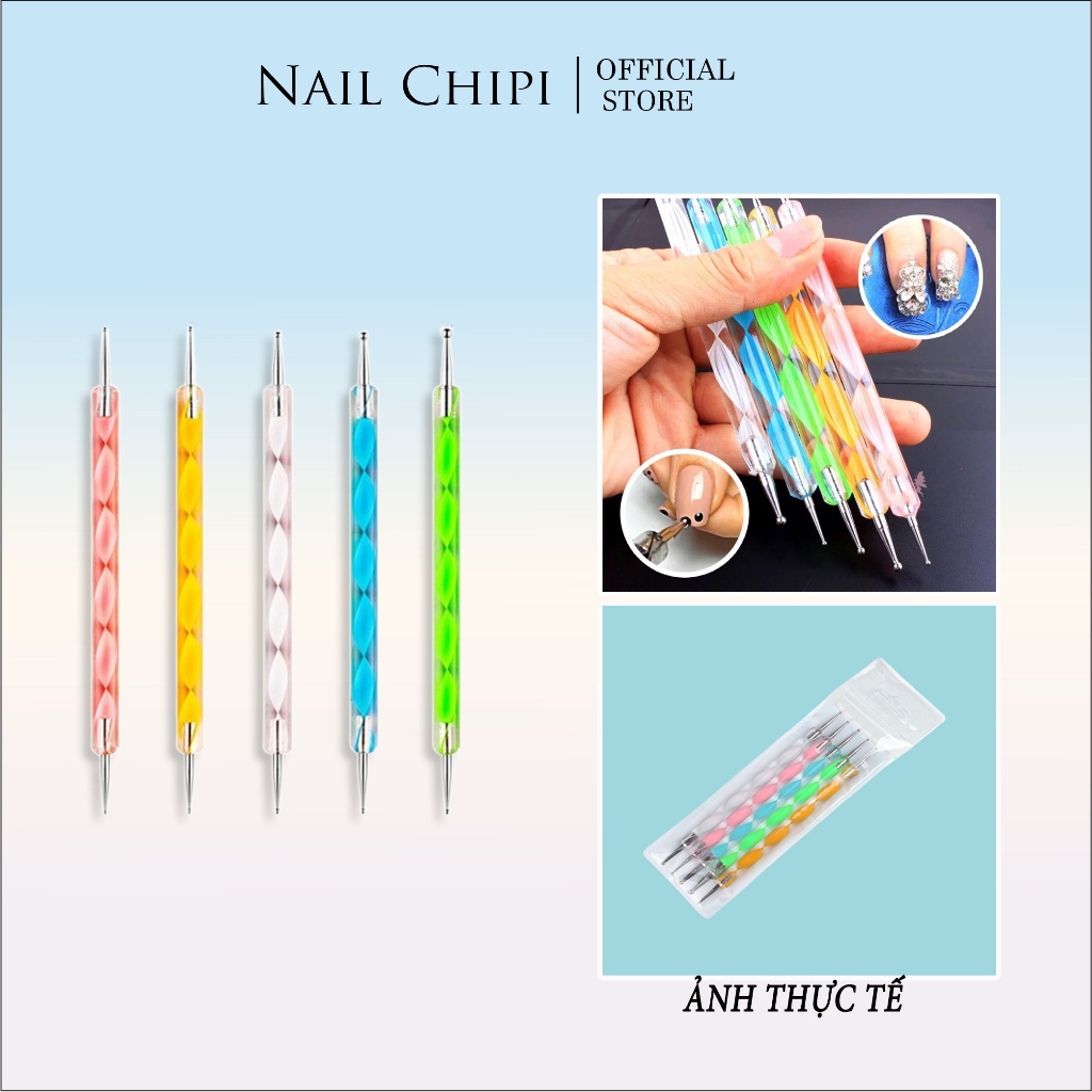 Bút chấm bi nail vẽ móng 2 đầu inox