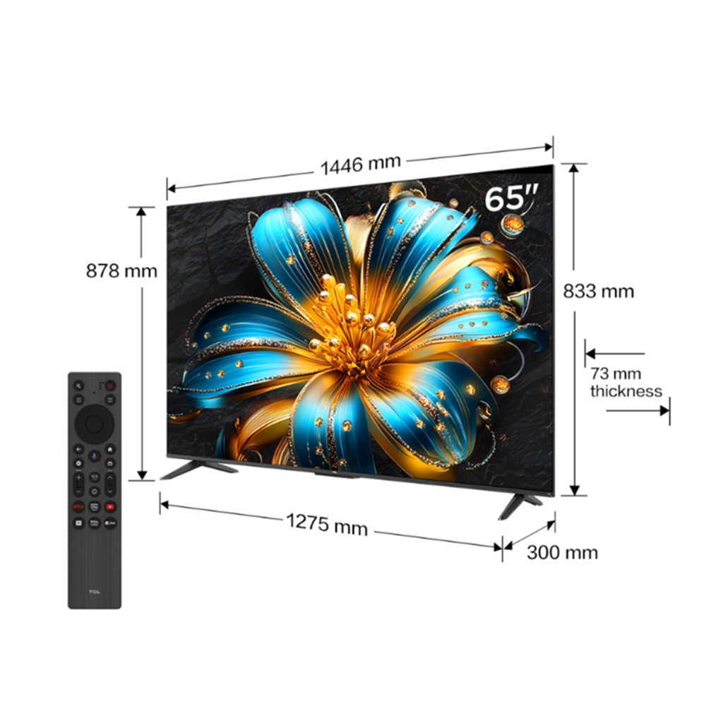 【QLED 4K】65inch, 4K Google TV TCL 65T6C, HDR10+, Tần số quét 120Hz, Dolby Atmos, Lắp đặt 0Đ HN HCM | BigBuy360 - bigbuy360.vn
