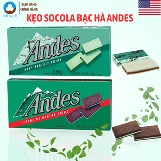 Kẹo Socola bạc hà thương hiệu Andes 132g Hộp 28 viên, nhập khẩu Mỹ Date 2026
