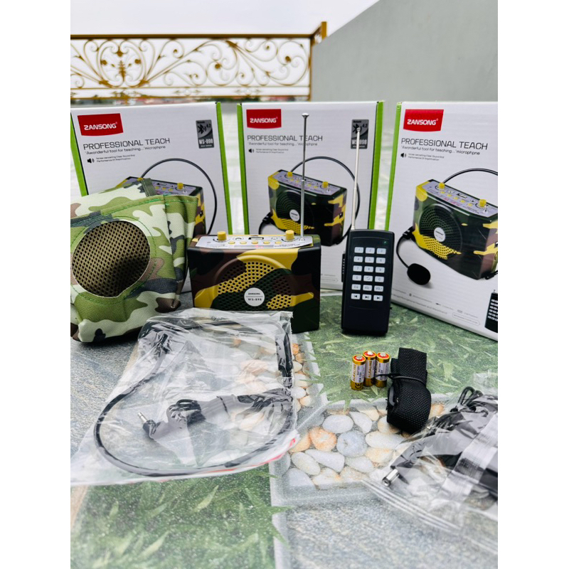 Loa gọi chim,loa bẫy gà, loa trợ giảng Loa bluetooth điều khiển từ xa WS 898 mới nhất 2025