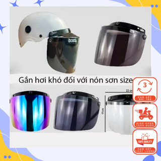    Tặng 3 nút đồng  kính BoGo Malysia gắn nón nửa đầu có 3 nút bấm 1 2 và 3 4 