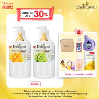 Sữa tắm trắng da hương nước hoa Pháp Enchanteur White 650g - với Kem sữa tươi & Niacinamide - Live stream