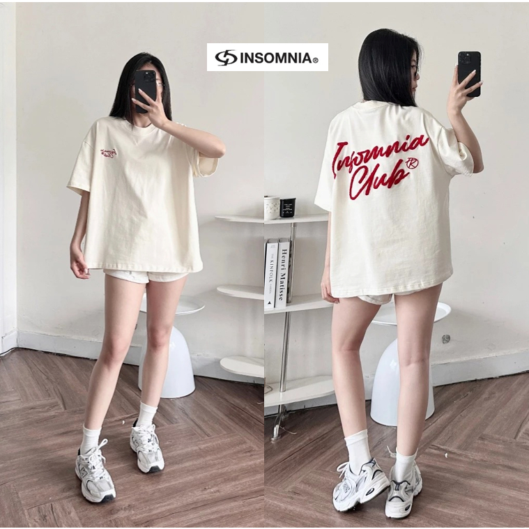 🔥HOT🔥Áo Thun Boxy 280GSM Thêu Xù Ver 2 INSOMNIA Unisex Local Brand