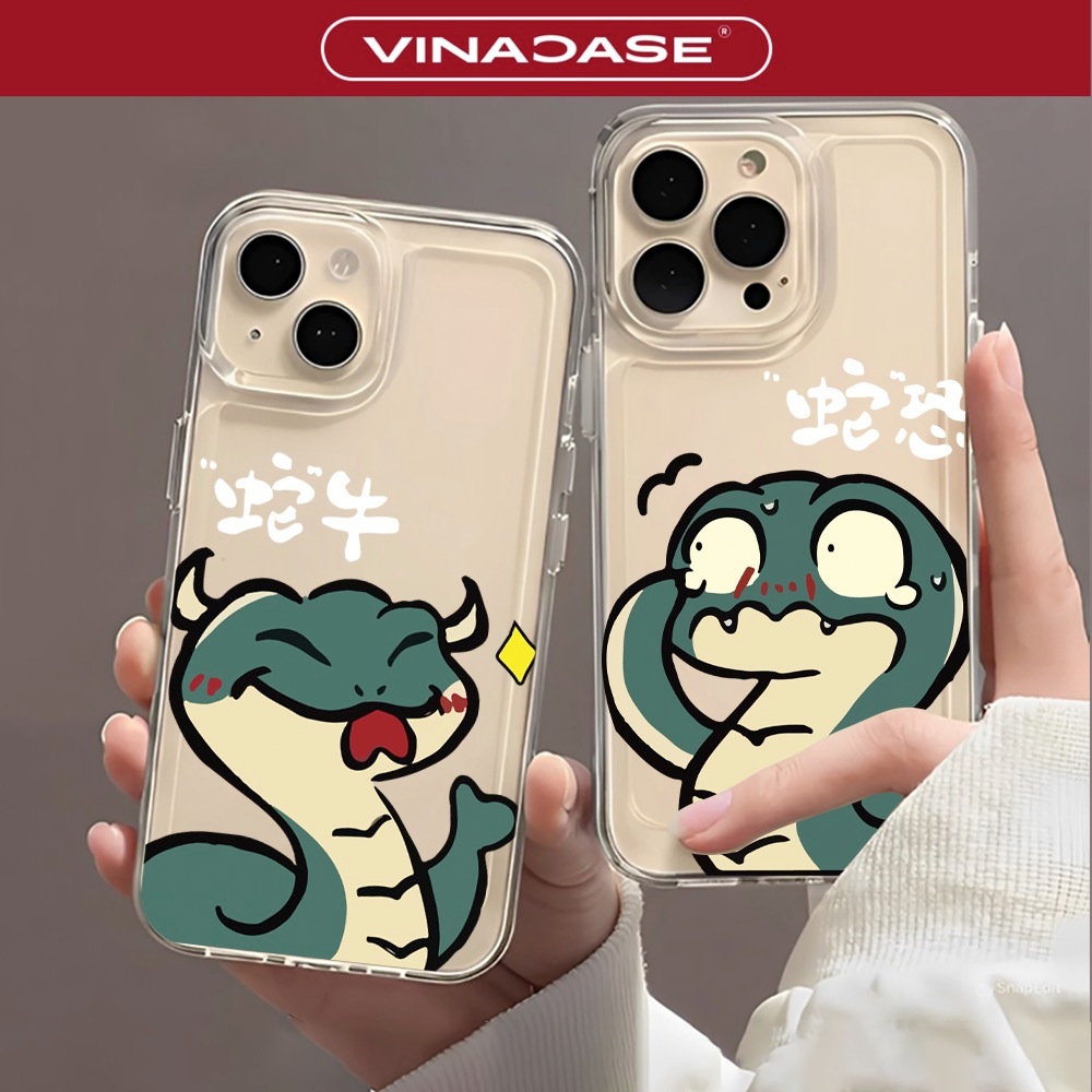 Ốp Lưng iPhone 11/14 Pro Max/15 Pro Max/16 Pro Max/17 Pro Max Dẻo Trong Space Hình Rắn BST 1