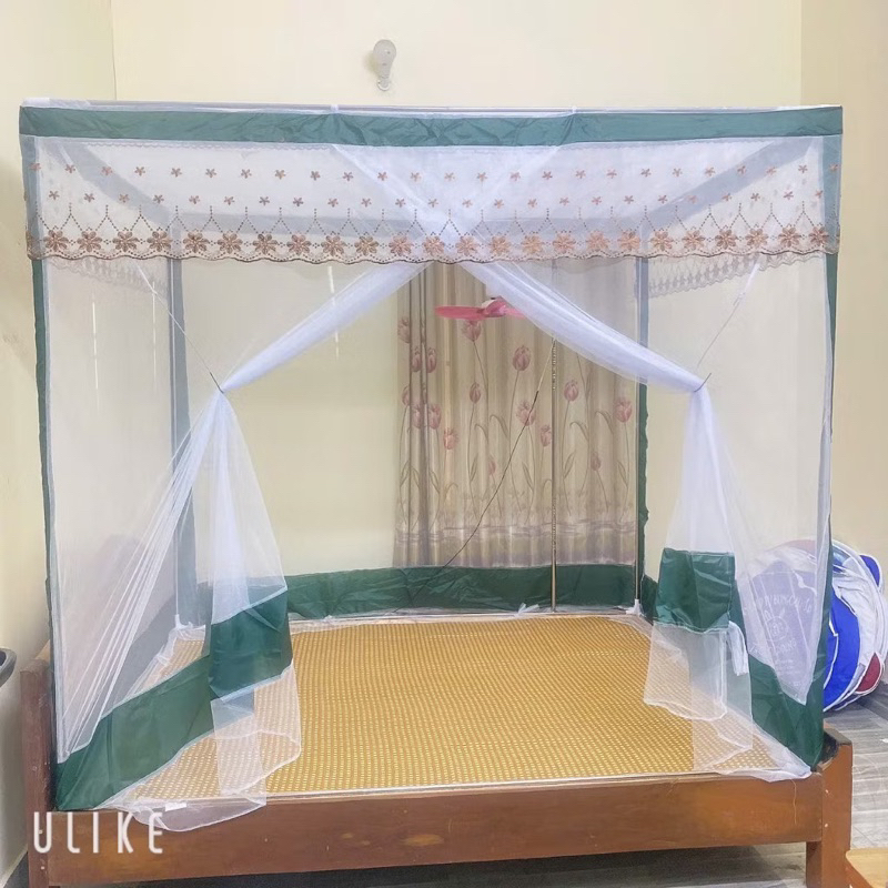 mùng cửa mở,mùng chụp, mùng khung inox không cần khoan tường ,mùng chụp người lớn,mùng chống muỗi