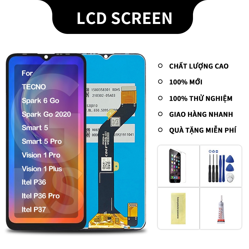 Màn hình thay thế Tecno Spark 6 Go/Spark Go 2020/Smart 5/Smart 5 Pro/Vision 1 Pro/Vision 1 Plus/P36/