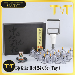    BỘ GIÁC XỊN - CỰC ÊM-HÚT TAY  Bộ giác hơi cao cấp 24 cốc chăm sóc vai cổ gáy lưu thông khí huyết 