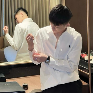 Áo Sơ Mi Ralph_Lauren Logo Thêu Chất Lanh Dày Dặn Cao Cấp- Áo Somi Nam Đơn Giản Hàng Đẹp Chuẩn Form Phong Cách Hàn Quốc