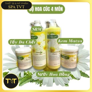 BỘ HOA CÚC CHĂM SÓC DA MẶT, SỬA RỬA MẶT, TẨY DA CHẾT , KEM MASSAGE, NƯỚC HOA CÚC